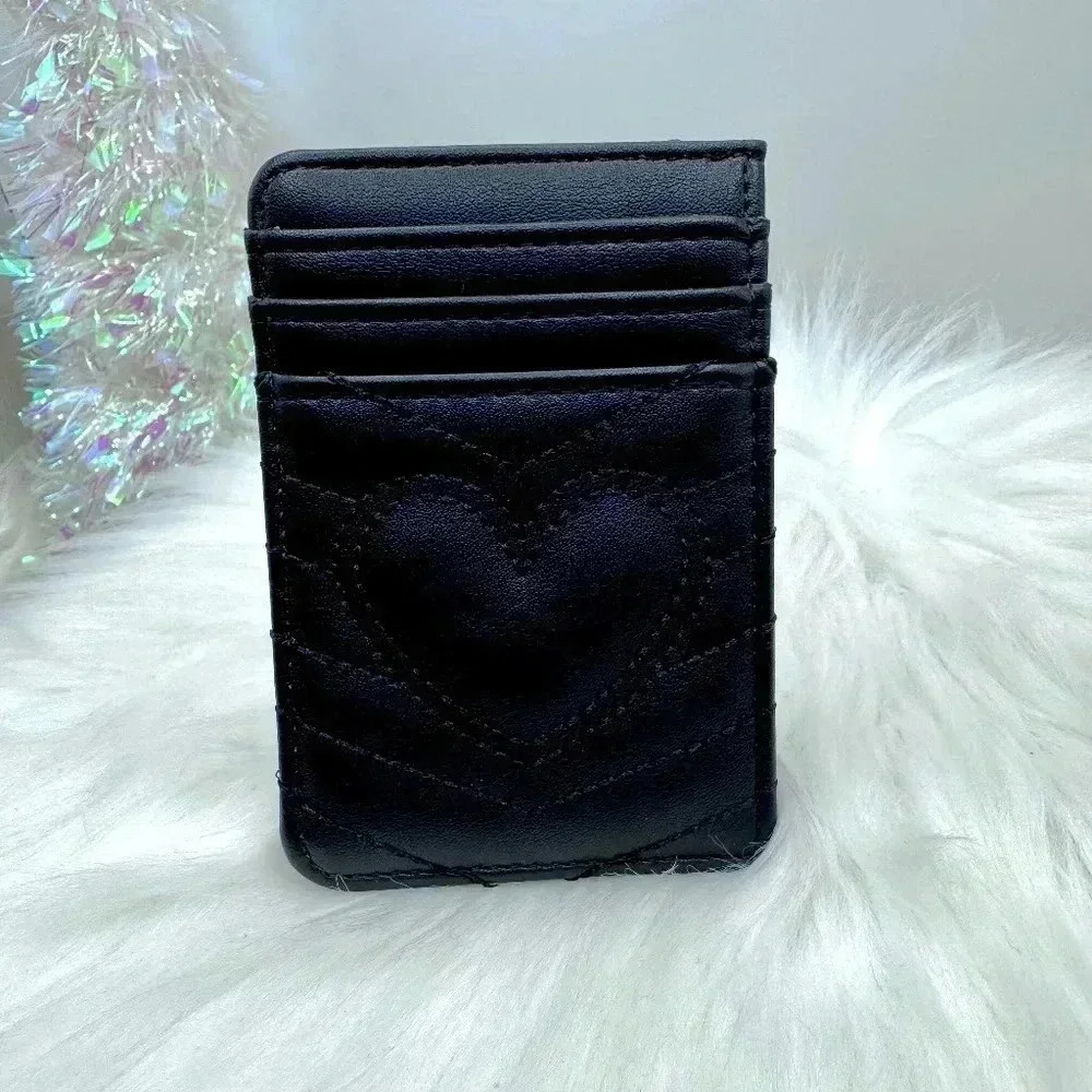 Black Love Heart Card Holder